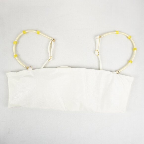 Baobab Alice Bikini Square Neckline Top & High Rise Bottoms in Pearl - Size M - Picture 3 of 15